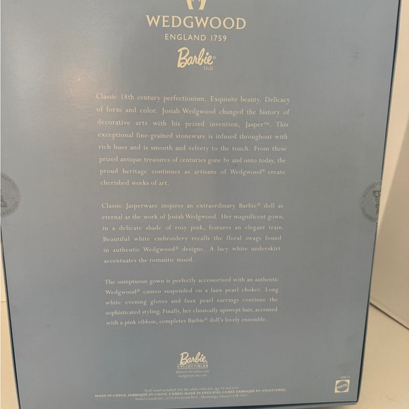 2000 new limited edition Wedgewood England 1759 Barbie - Picture 6 of 9